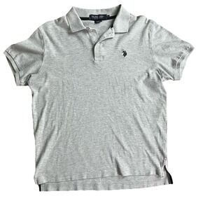U.S. Polo Assn. Luxury Feel Gray Polo Shirt Men's Small Short Sleeve Casual